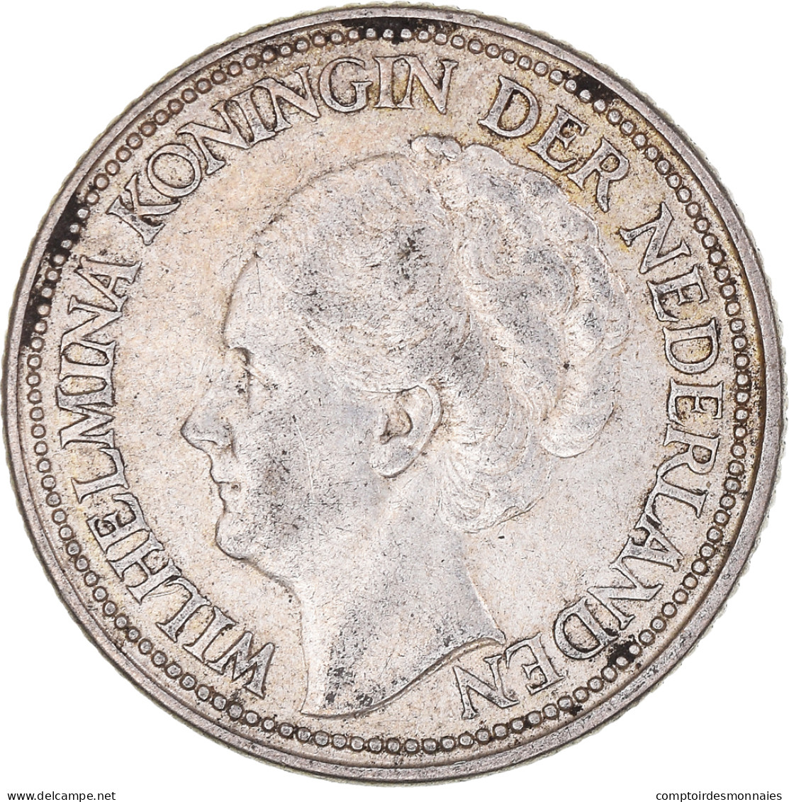 Monnaie, Pays-Bas, Wilhelmina I, 25 Cents, 1928, Utrecht, TB+, Argent, KM:164 - 25 Cent