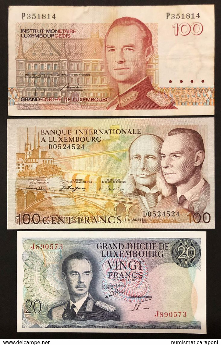 Lussemburgo Luxembourg 20 Francs 1966 + 100 1981 + 100 1993 Lotto 2260 - Luxemburg