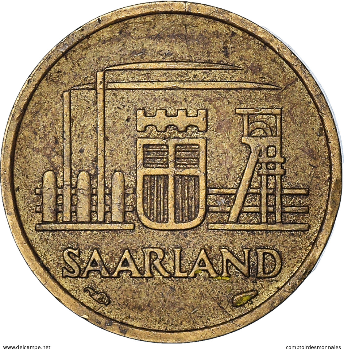 Monnaie, Saare, 10 Franken, 1954 - 10 Franken