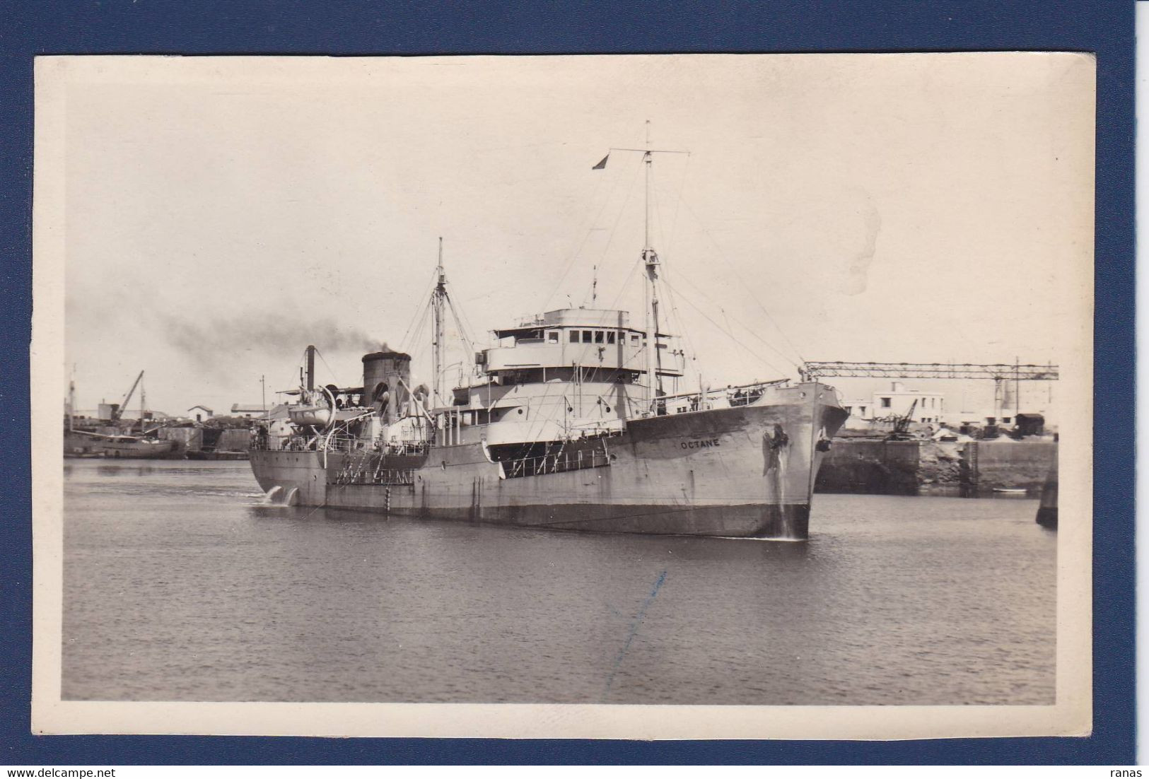 CPA Maroc Bateau OCTANE Fédala Carte Photo Voir Dos - Autres & Non Classés