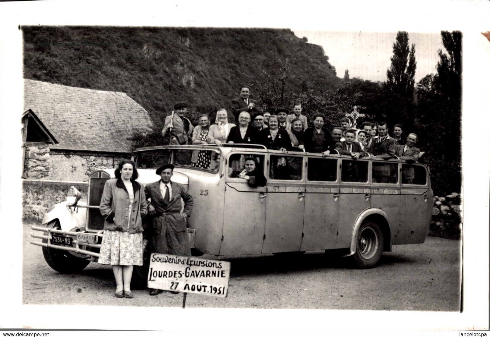 65 - GAVARNIE / PHOTO 16X11 - SOUVENIR EXCURSIONS 1951 - AUTOBUS - Gavarnie