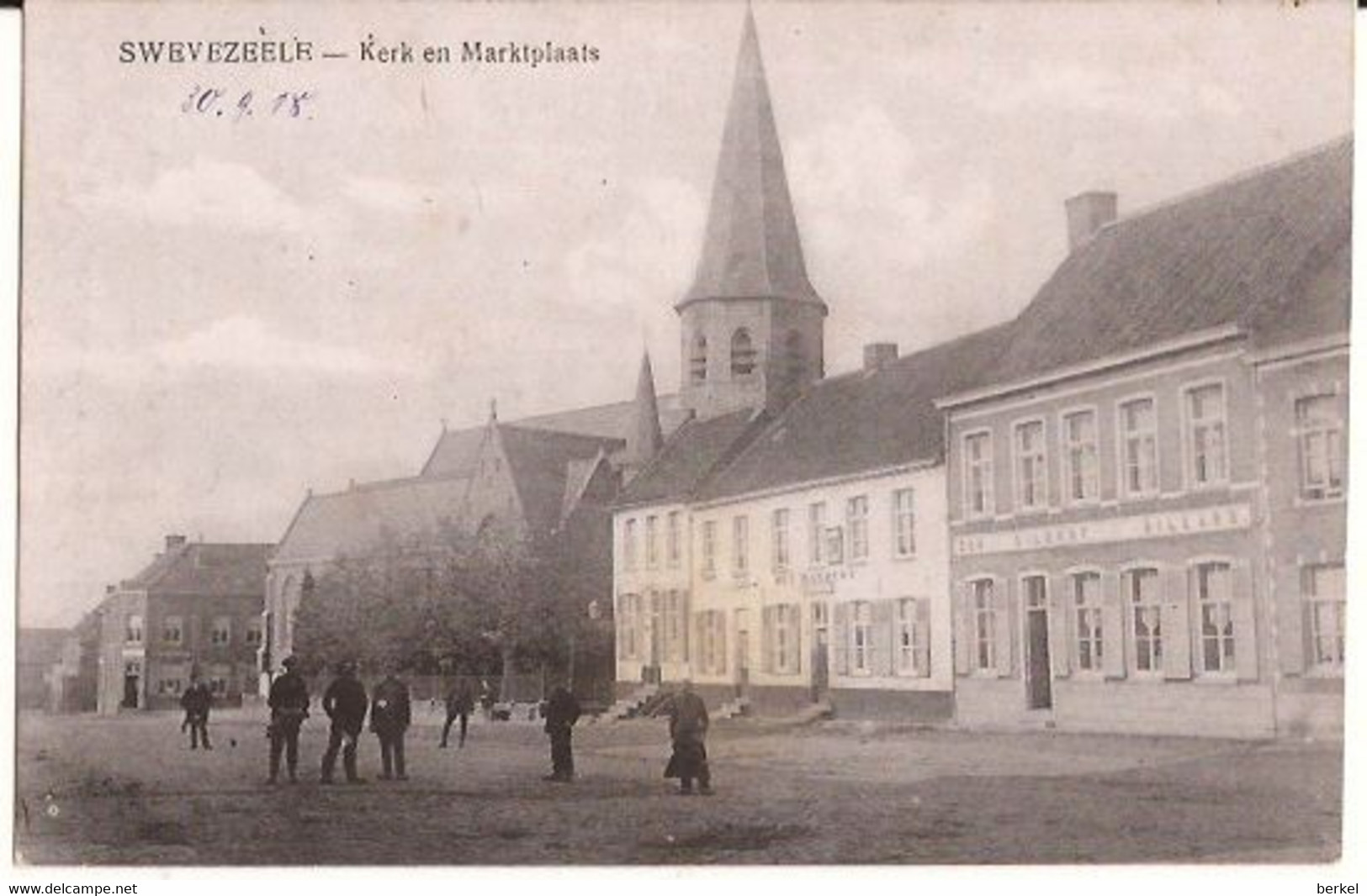 WINGENE  SWEVEZEELE  KERK En MARKTPLAATS 1918 DUITSE MILITAIR  NR  660 D1 - Wingene