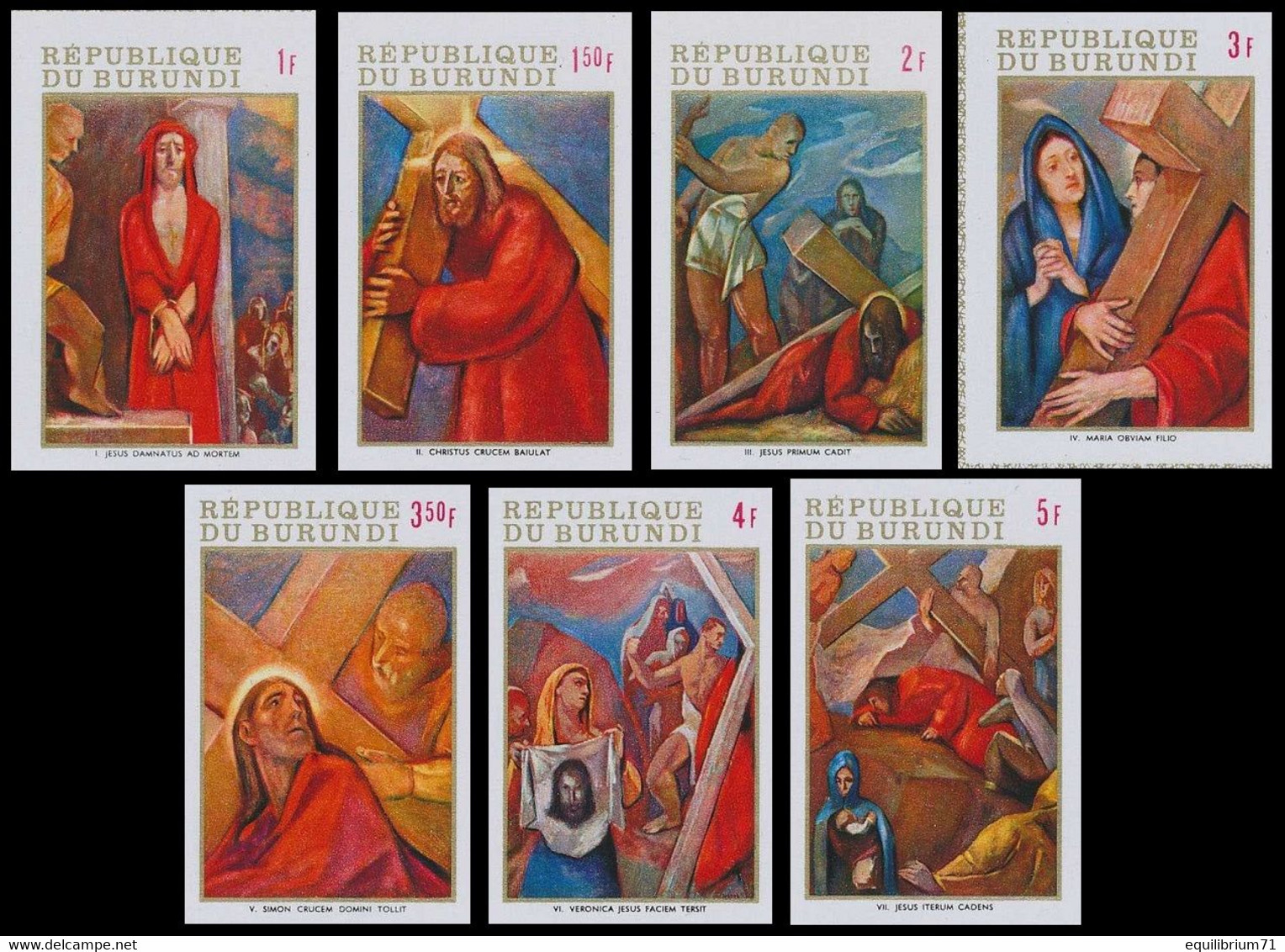 366/372**ND/OG - Pâques II / Pasen II / Ostern II / Easter II - BURUNDI - Paintings