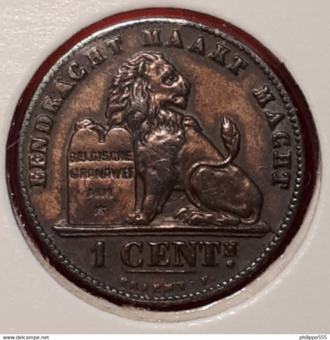 1 Centiem 1907 Vlaams Prachtig - 1 Cent