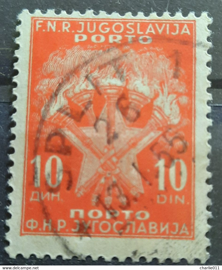 COAT OF ARMS-10 DIN-PORTO-POSTMARK SPLIT-CROATIA-YUGOSLAVIA-1951 - Impuestos