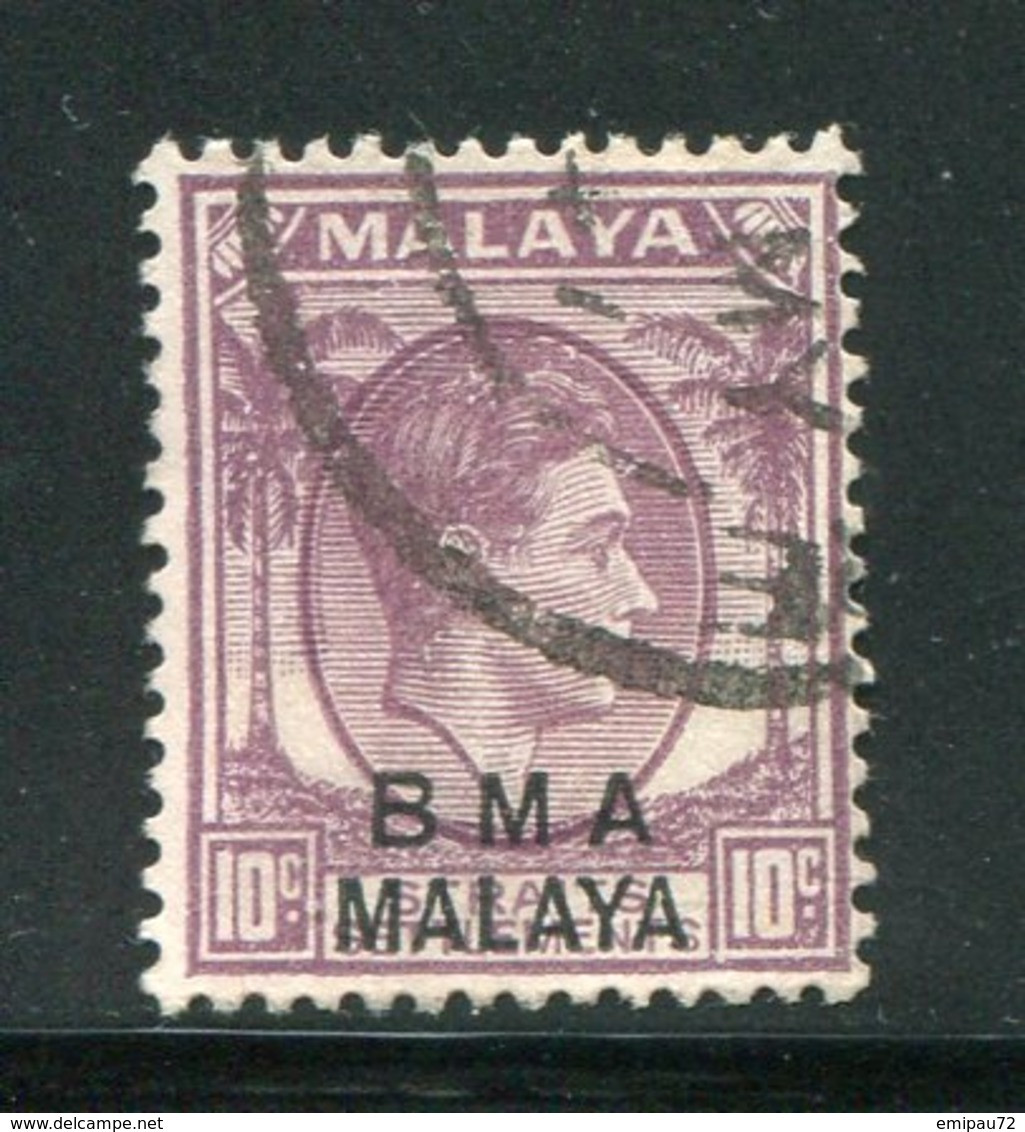 MALAISIE- Y&T N°7- Oblitéré (violet-brun) - Malaya (British Military Administration)