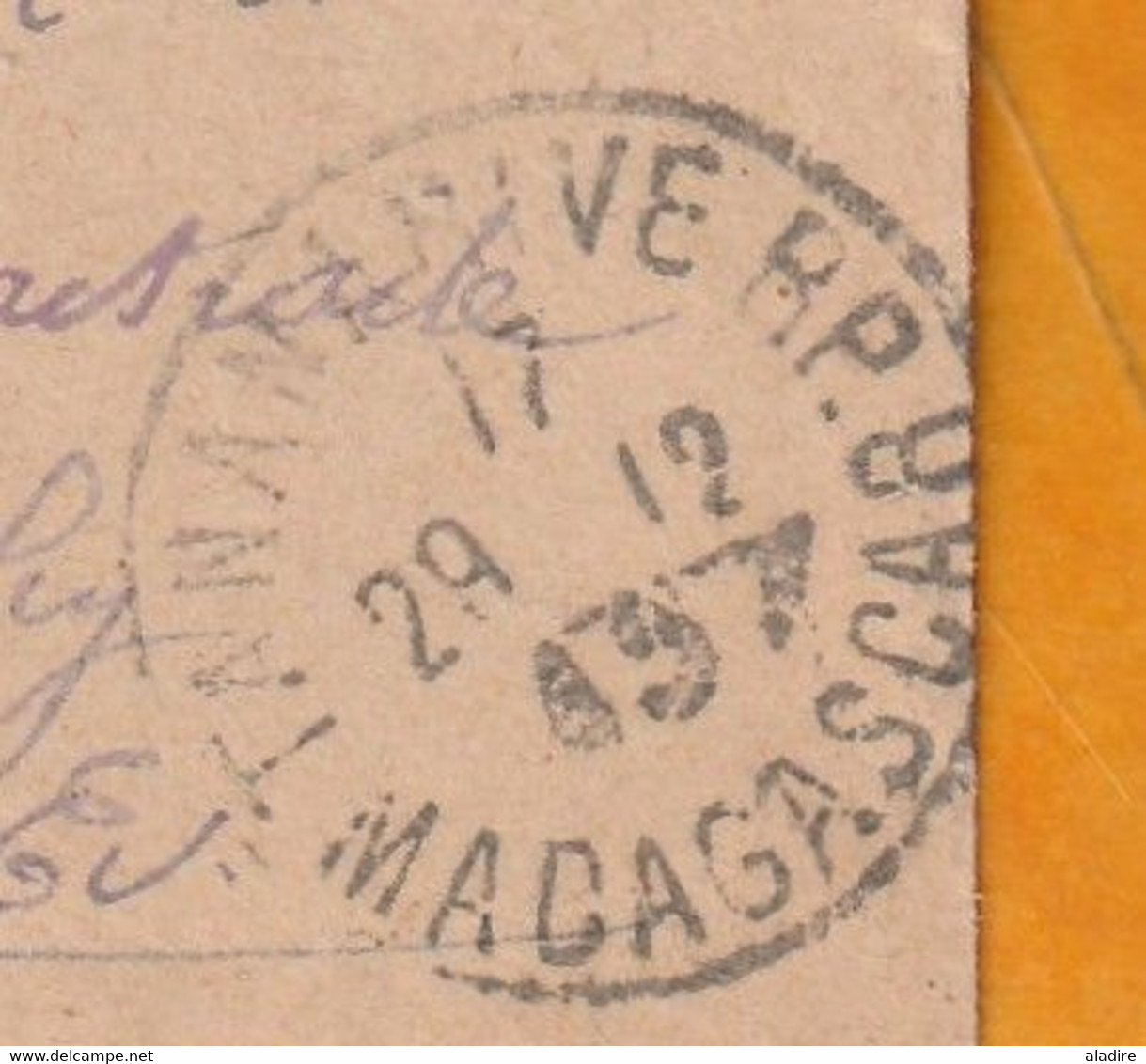 1945 - Pénurie De Timbre 2e Guerre Mondiale - Enveloppe Mignonnette De Tananarive RP Vers Anjoly - Lettres & Documents