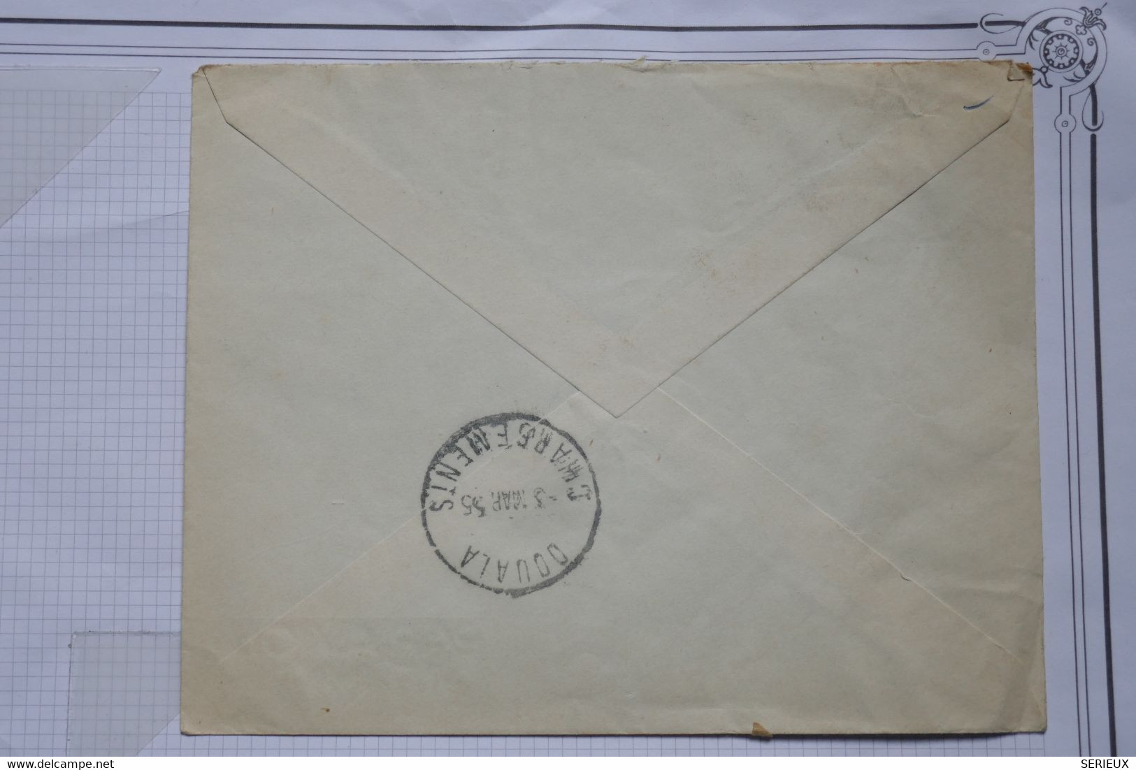 BE14  CAMEROUN   LETTRE RECOM.  1955 DOUALA  A  MARSEILLE  FRANCE ++ +AFFRANCH. PLAISANT - Covers & Documents
