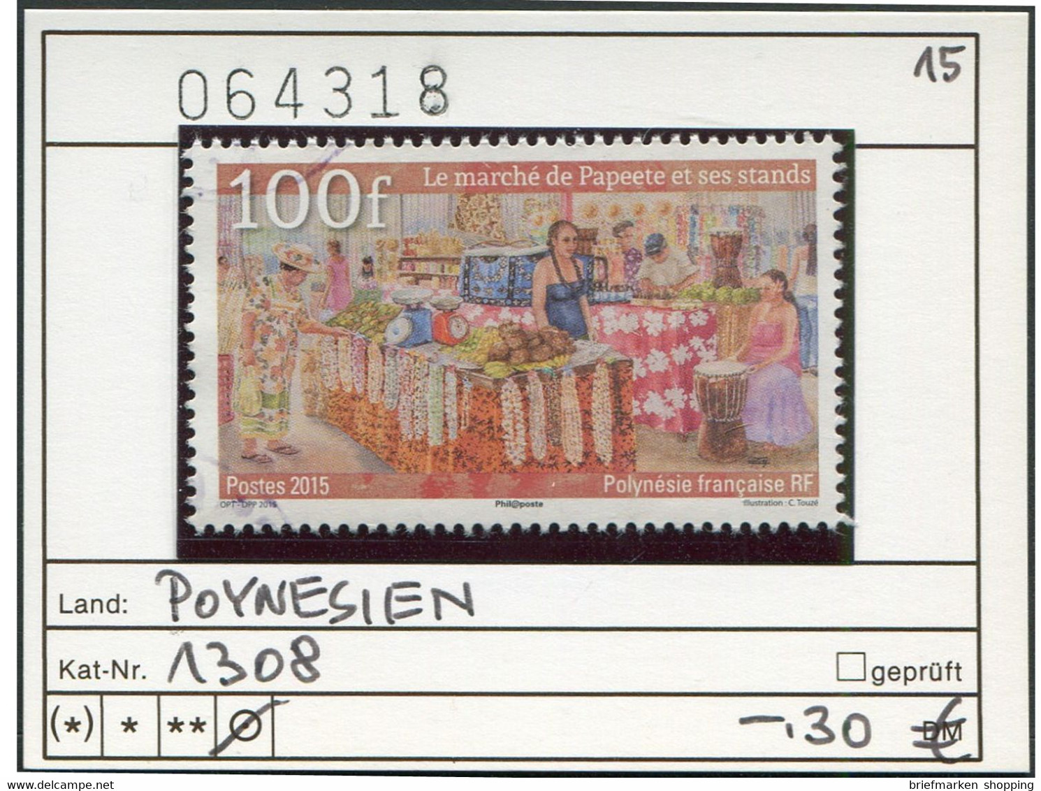 Frz. Polynesien 2014 - Polynésie Francaise 2014 - Michel 1308 - Oo Oblit. Used - Gebraucht