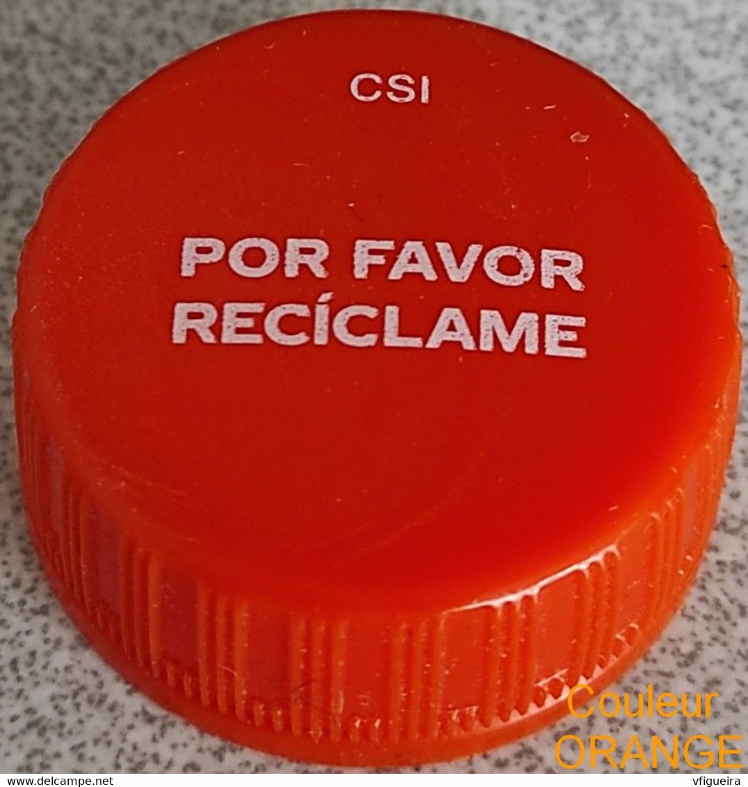 Espagne Capsule Plastique à Visser Orange Por Favor Recíclame SU - Limonade