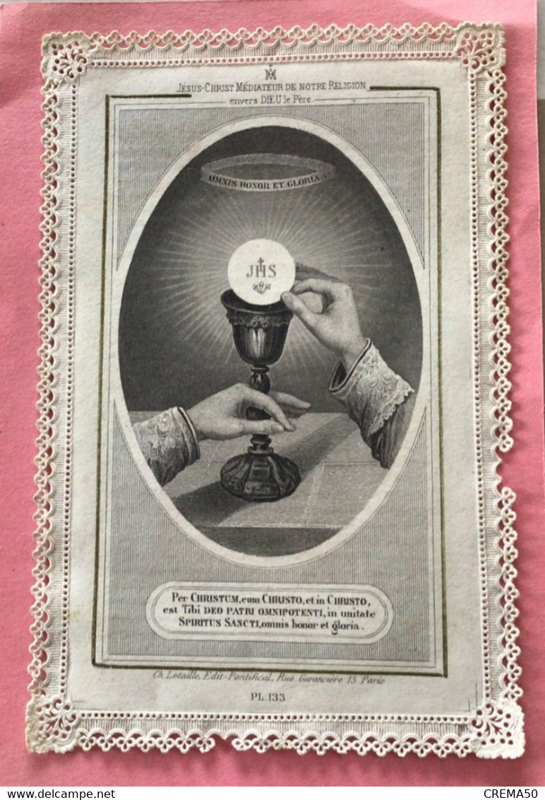 Canivet -  Jésus Christ Médiateur De Notre Religion . Décembre 1888 - Images Religieuses