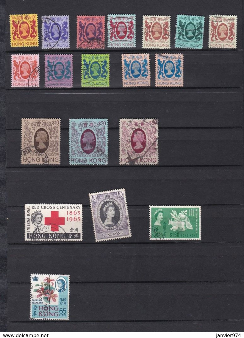 Hong Kong 159 Timbres Elisabeth II ,1953 – 1962 1967 , Plusieurs Périodes Voir Scan - Autres & Non Classés