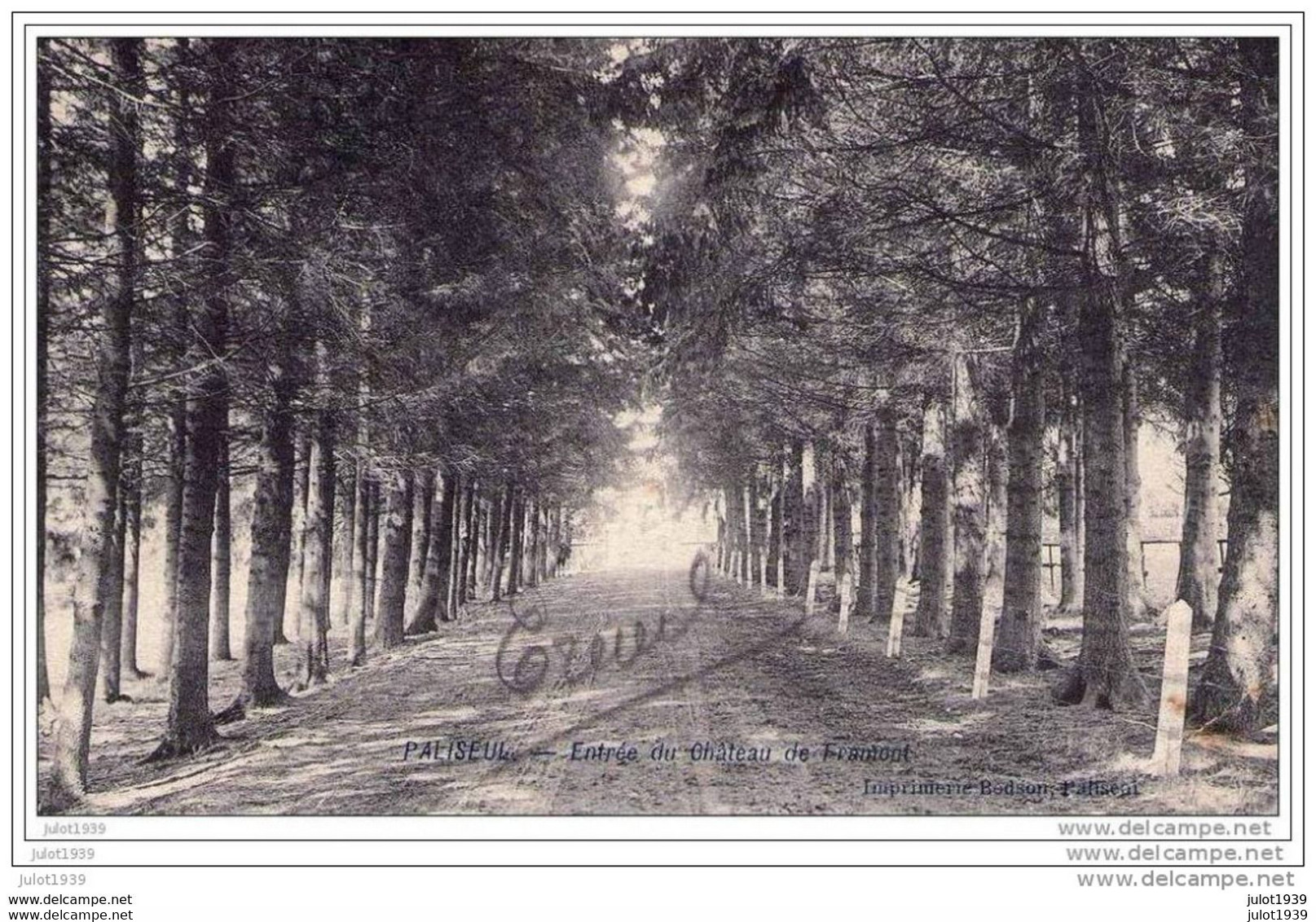 PRIX REVU !!!   FRAMONT ..-- Entrée Du Château .   1907 Vers ECAUSSINES ( Melle Bertha PECHER?? ) .   Voir Verso . - Paliseul