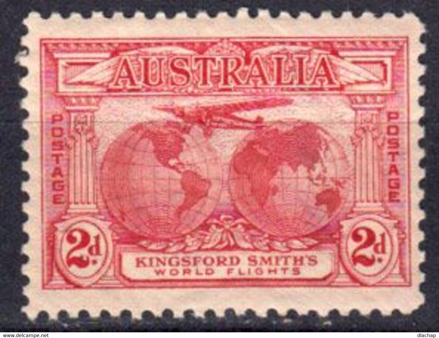 Australie 1931 Vol Transocean De  Kingsford Smiths  Yvert 75 * Air Mail ** Neuf Avec Charniere - Nuovi