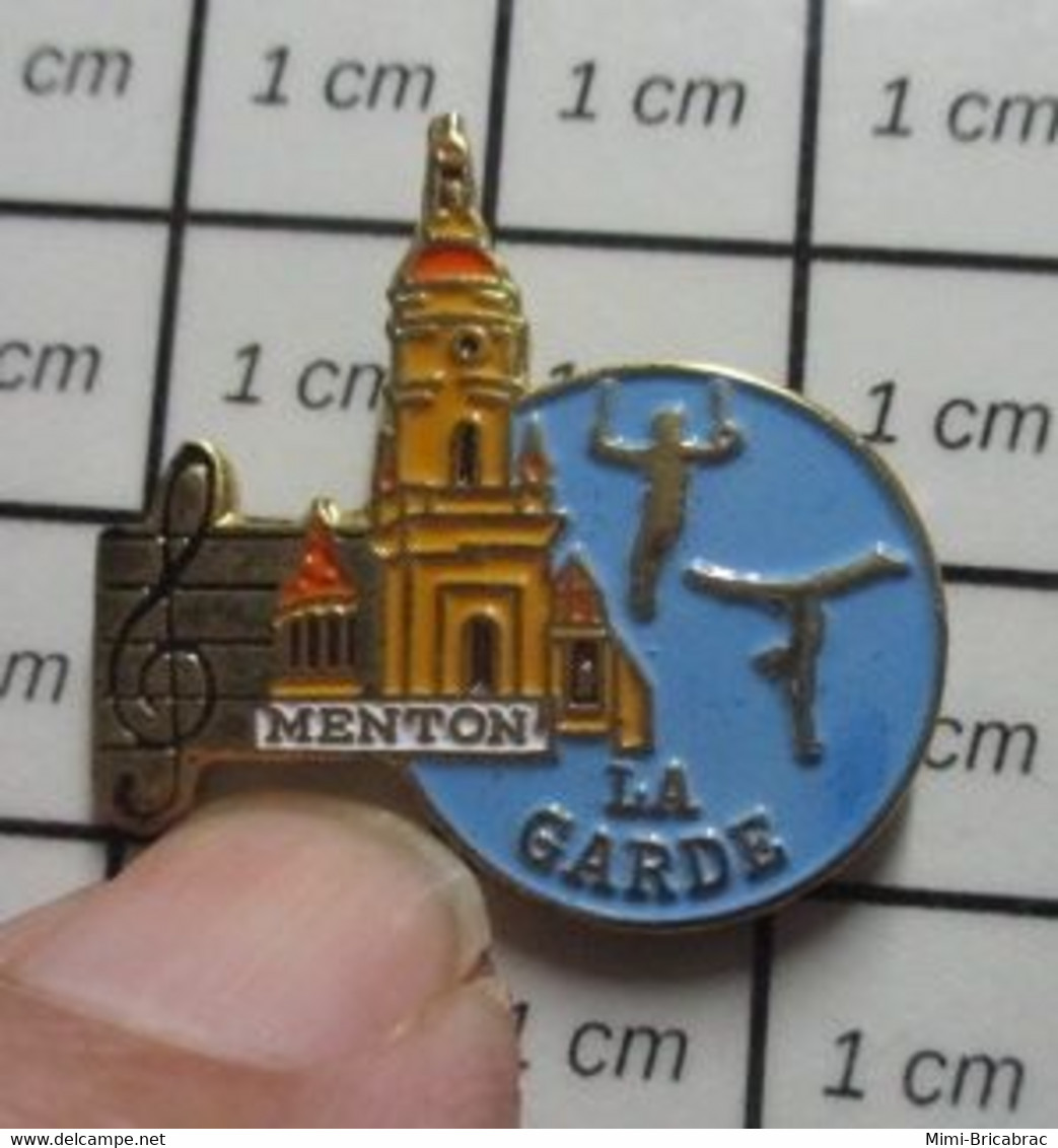 910e Pin's Pins / Beau Et Rare / SPORTS / CLUB GYMNASTIQUE MUSIQUE MENTON LA GARDE - Gymnastique