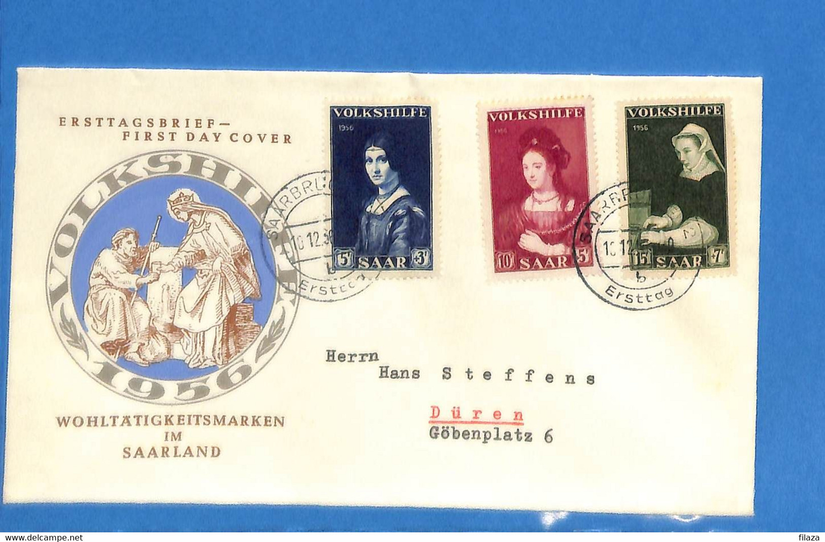 Saar 1956 Lettre FDC De Saarbrücken (G9274) - FDC