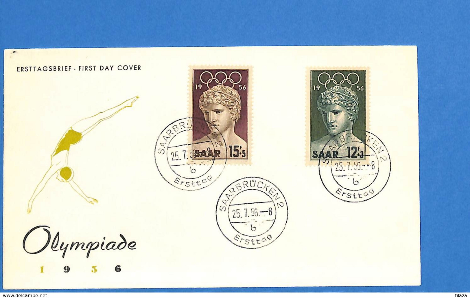 Saar 1956 Lettre FDC De Saarbrücken (G9276) - FDC