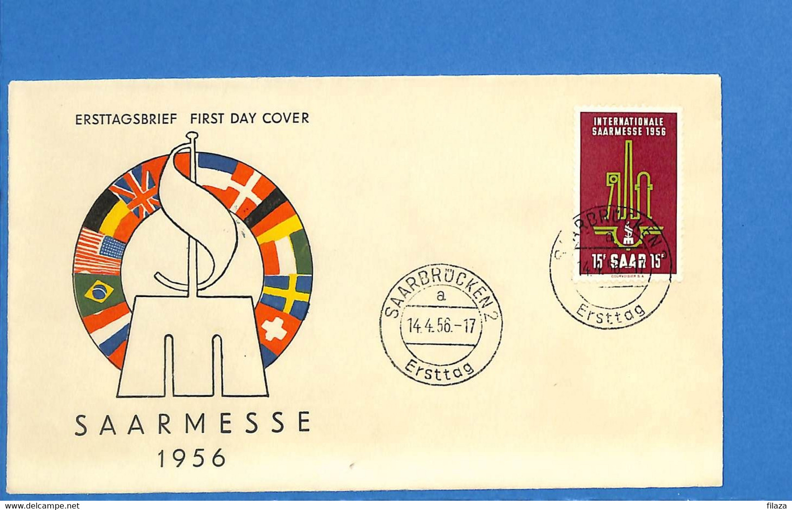 Saar 1956 Lettre FDC De Saarbrücken (G9284) - FDC