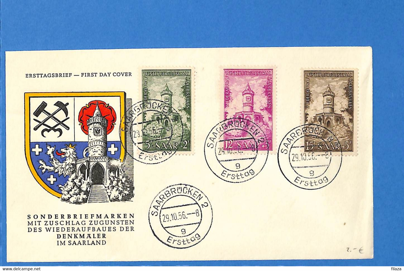 Saar 1956 Lettre FDC De Saarbrücken (G9285) - FDC