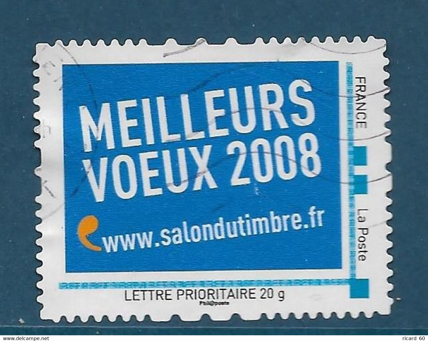 Timbre Collector Sur Coupon, Montimbramoi, Meilleurs Vœux 2008, Salondutimbre.fr - Collectors