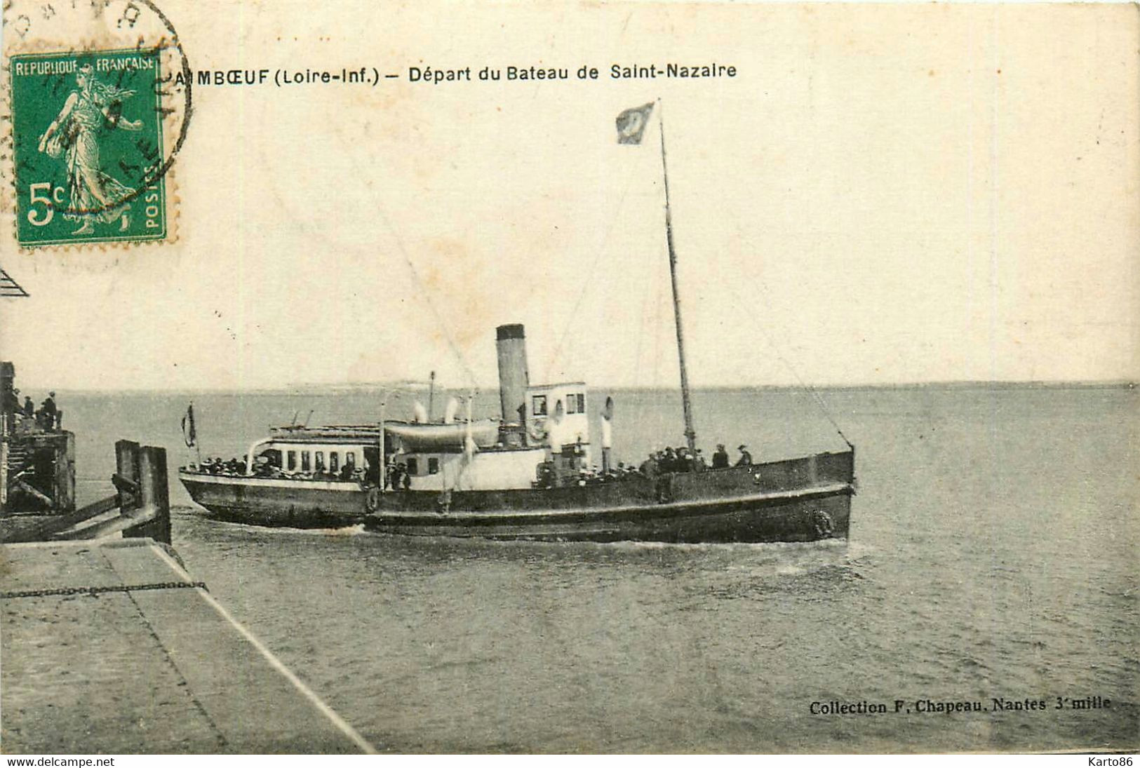 Paimboeuf * Le Départ Du Bateau De St Nazaire * Bac Promenade - Paimboeuf