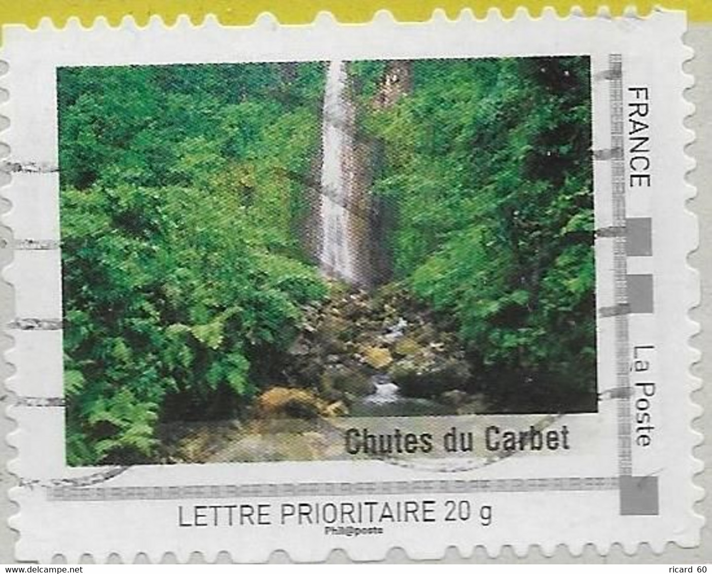 Timbre Collector Sur Coupon, Montimbramoi, Chutes Du Carbet En Guadeloupe - Collectors