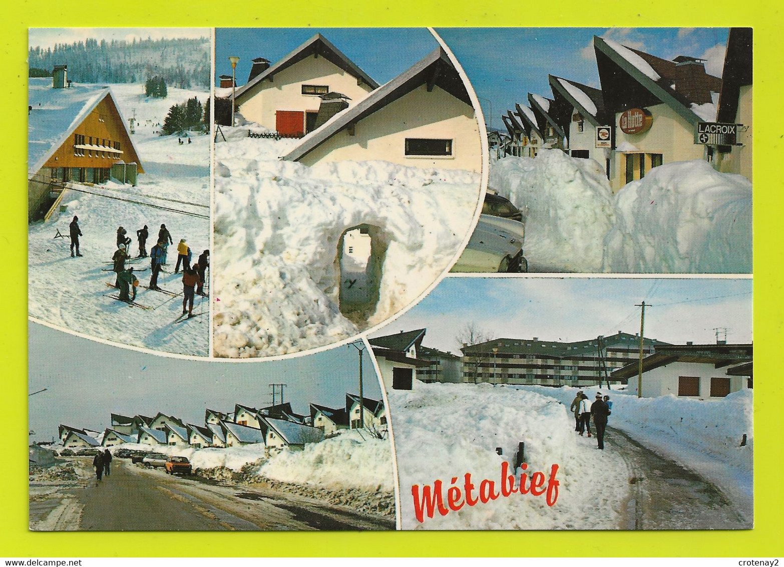 25 METABIEF Mont D'Or Vers Pontarlier Les Hôpitaux Neufs N°152 En 1984 Skieurs Boutique La Hutte Lacroix - Pontarlier