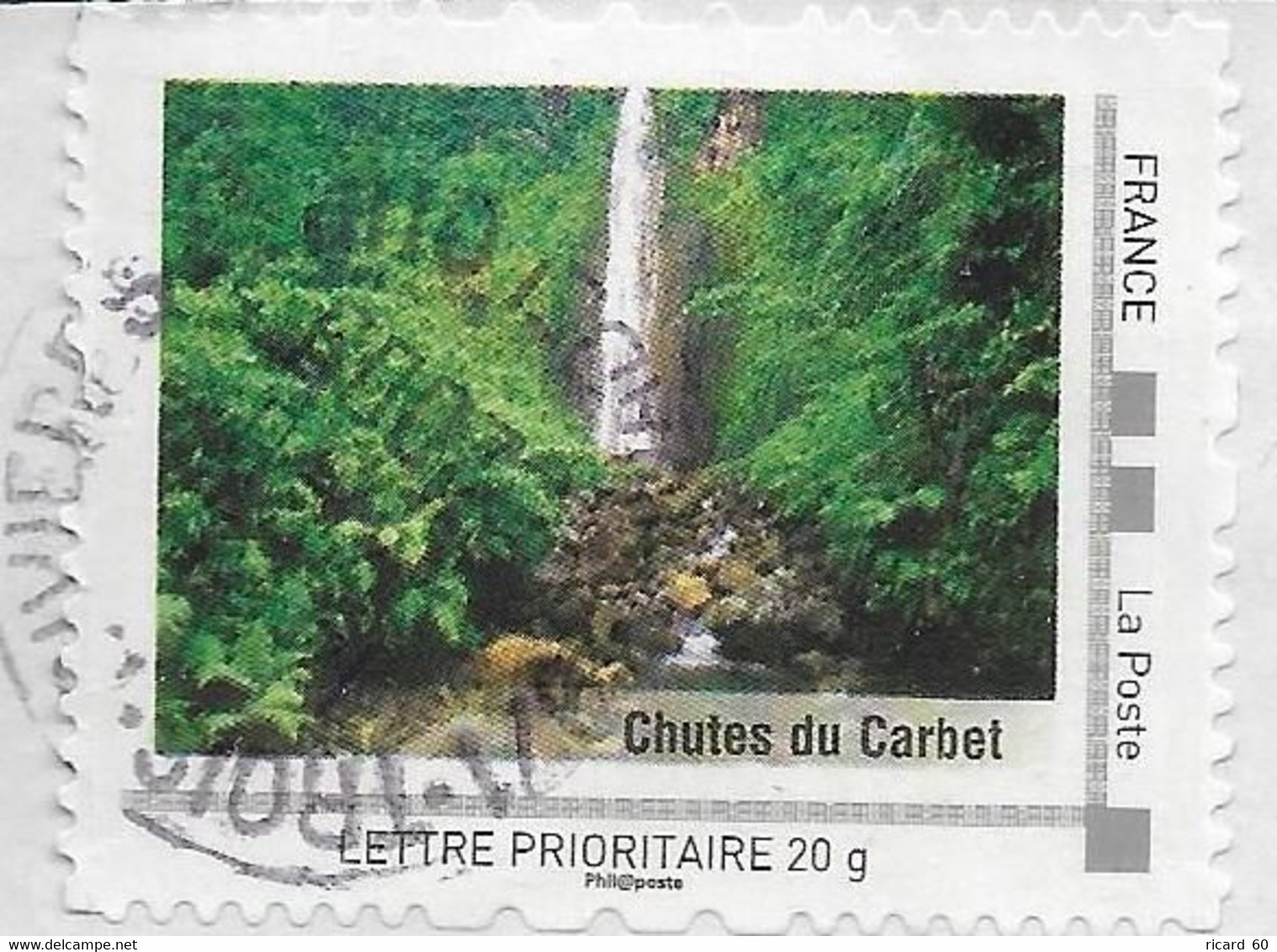Timbre Collector Sur Coupon, Montimbramoi, Chutes Du Carbet En Guadeloupe - Collectors