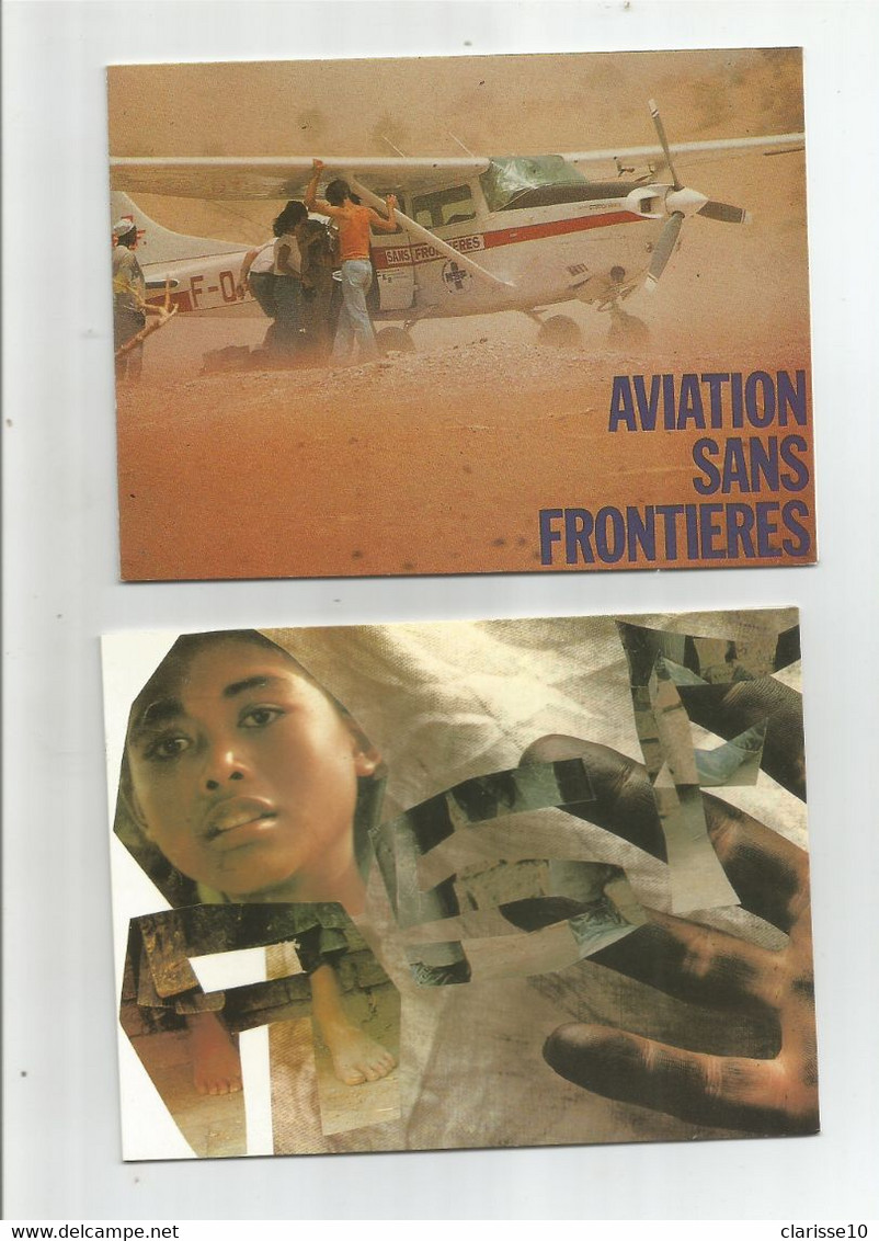 Aviation  Aviation Sans Frontieres 4 Cartes Doubles - Werbung