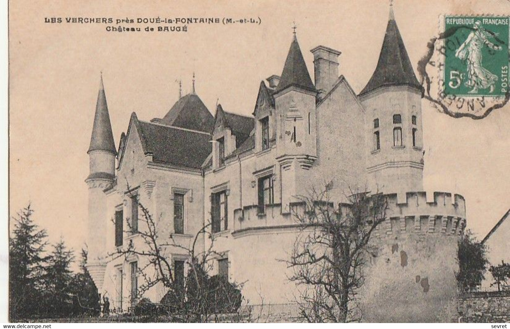 LES VERGERS. - Château De BAUGE. Carte RARE - Altri & Non Classificati