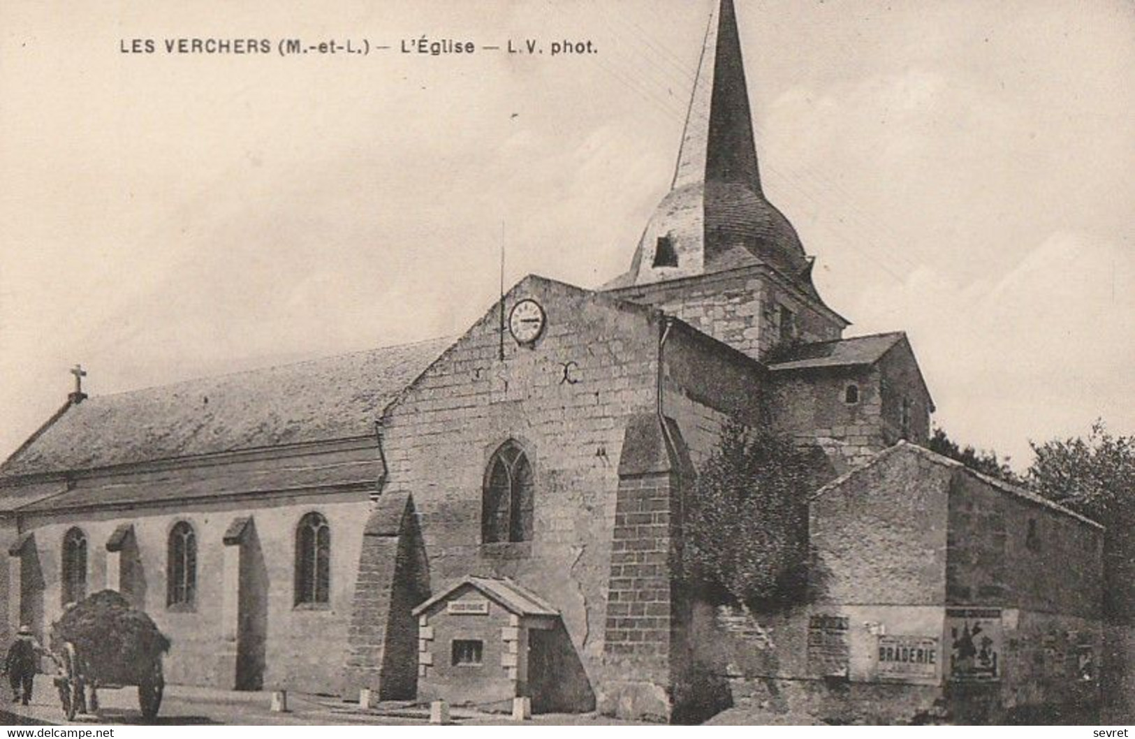 LES VERCHERS. - L'Eglise. Carte RARE - Sonstige & Ohne Zuordnung