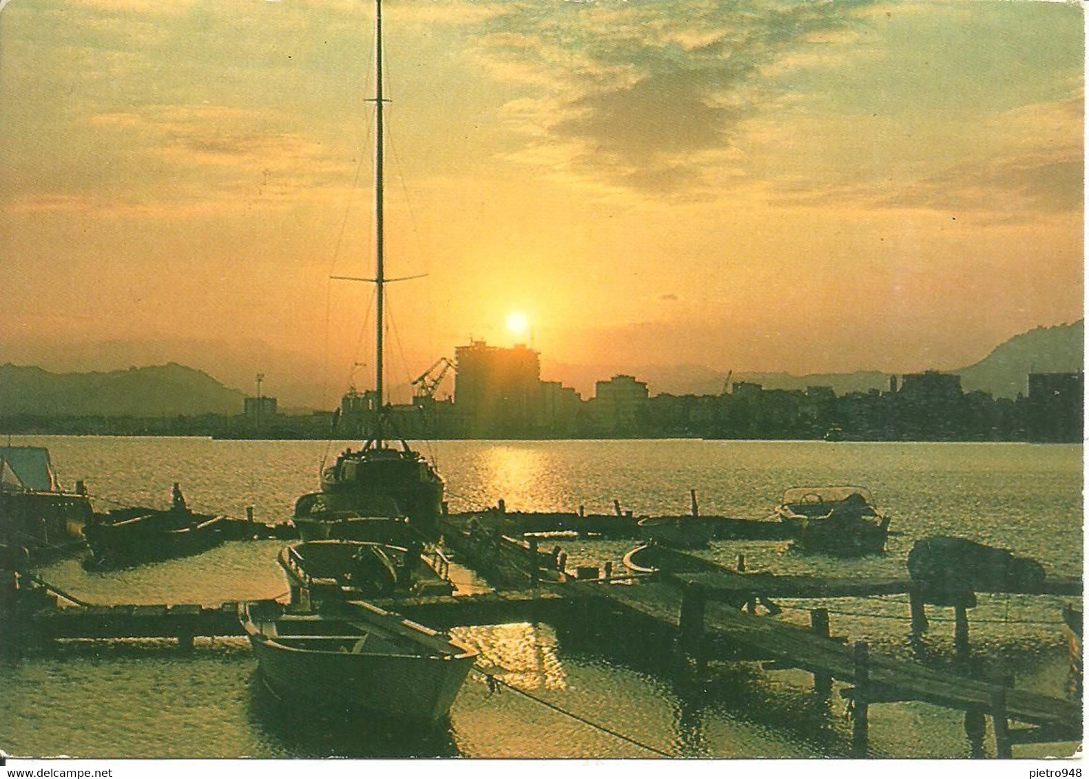 Olbia (Sardegna) Tramonto Sul Porto, Coucher Du Soleil Sur Le Port, Sunset Over The Harbour - Olbia