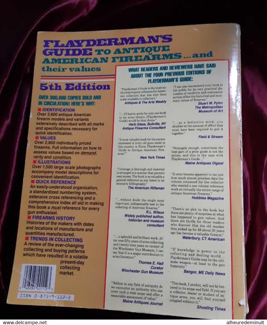 Flayderman's Guide To Antique American Firearms"1990"Armes"fusils"révolvers"complete Handbook Of American Gun Collecting - US-Force