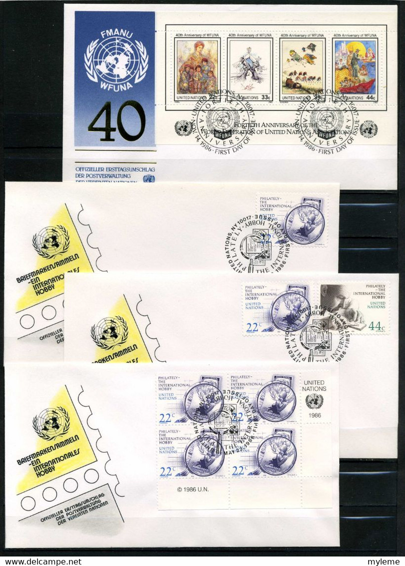 Z31-1 Nations Unies FDC N° 463 + 464 + Bloc N° 9  En Parfait état.    A Saisir !!! - Briefe U. Dokumente