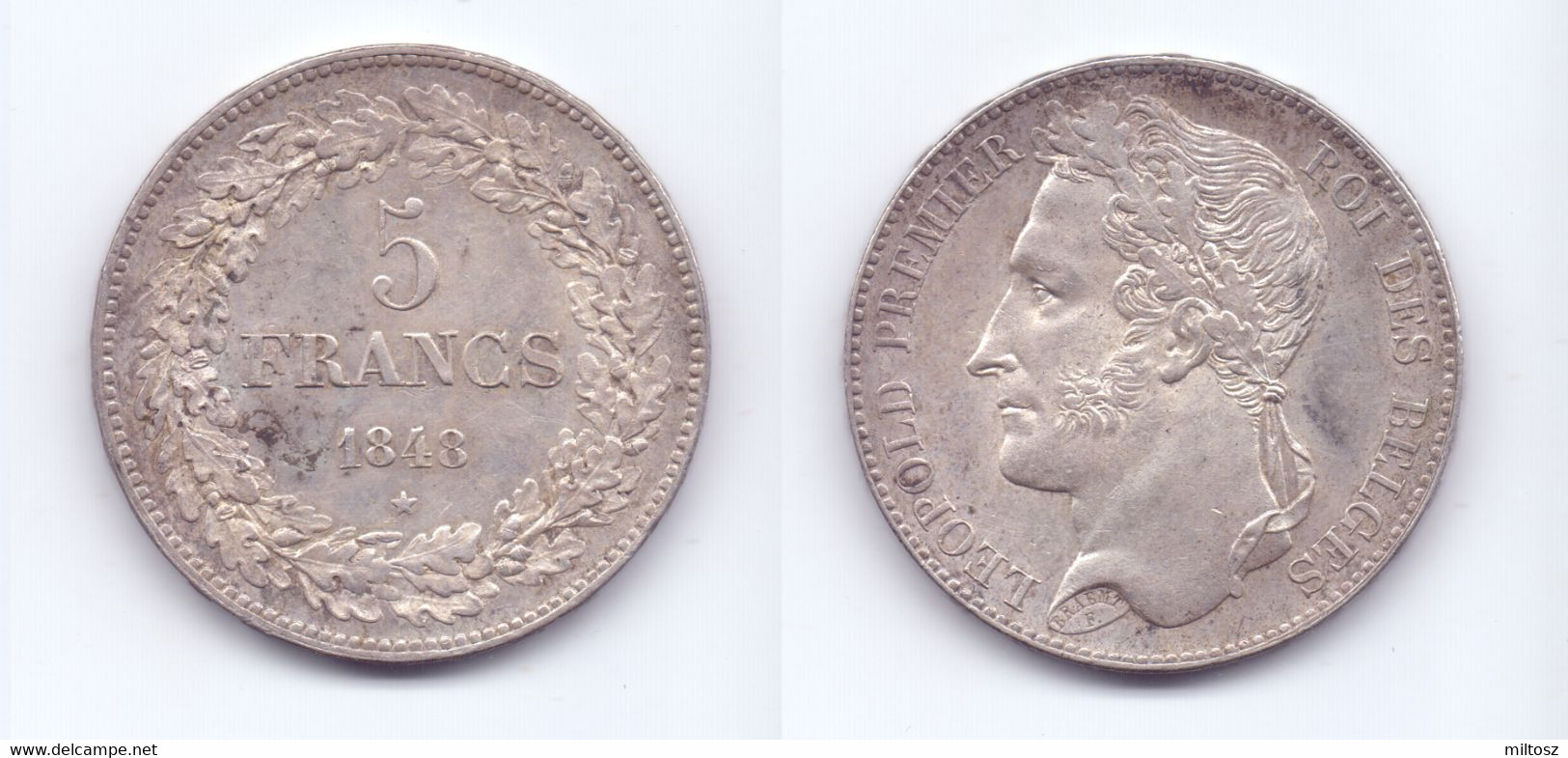 Belgium 5 Francs 1848 - 5 Francs