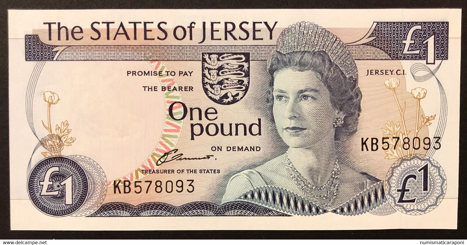 Jersey 1 Pound £ 1 1976 Pick#11a Queen Elisabeth IIa LOTTO 2618 - Jersey
