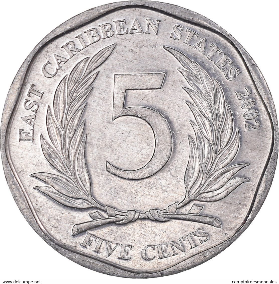 Monnaie, Etats Des Caraibes Orientales, 5 Cents, 2002 - Caraïbes Orientales (Etats Des)