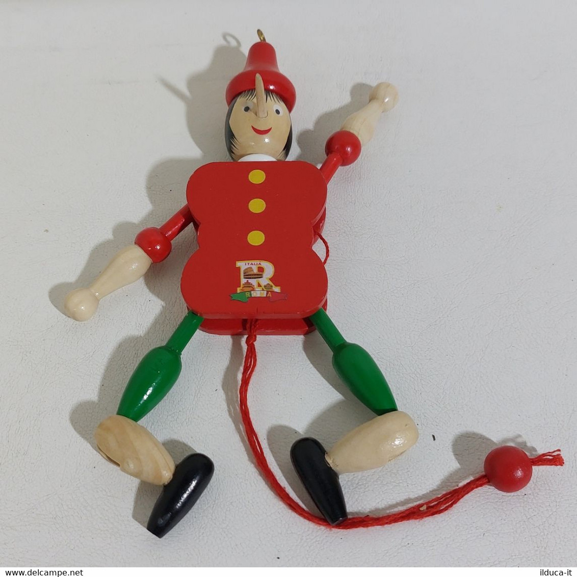 06786 Burattino In Legno - Pinocchio - H. 20 Cm - Puppets