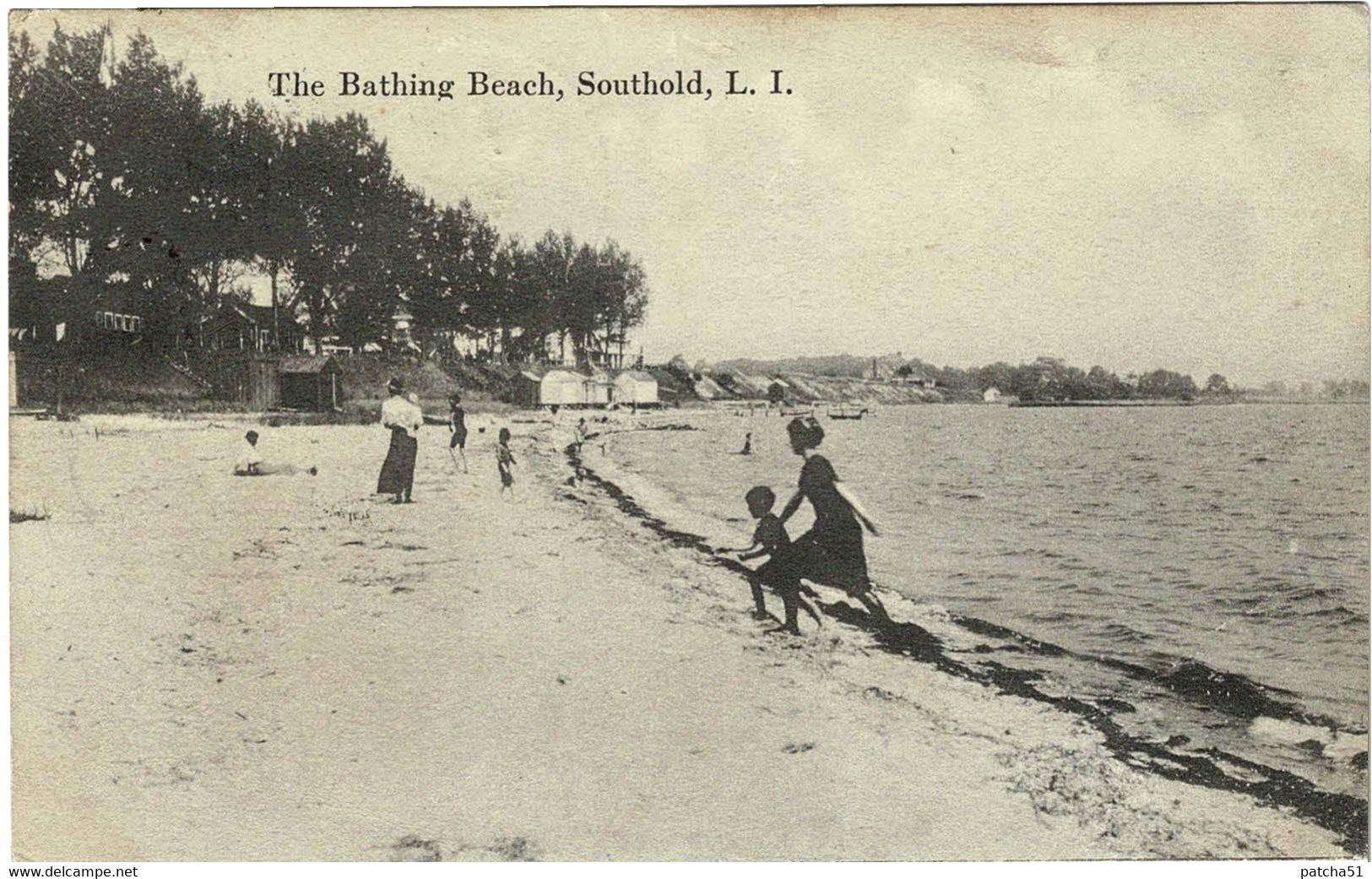 USA NEW-YORK - SOUTHOLD, L.I. (Long Island) - The Bathing Beach - Voyagée 1917 - R/V - Long Island