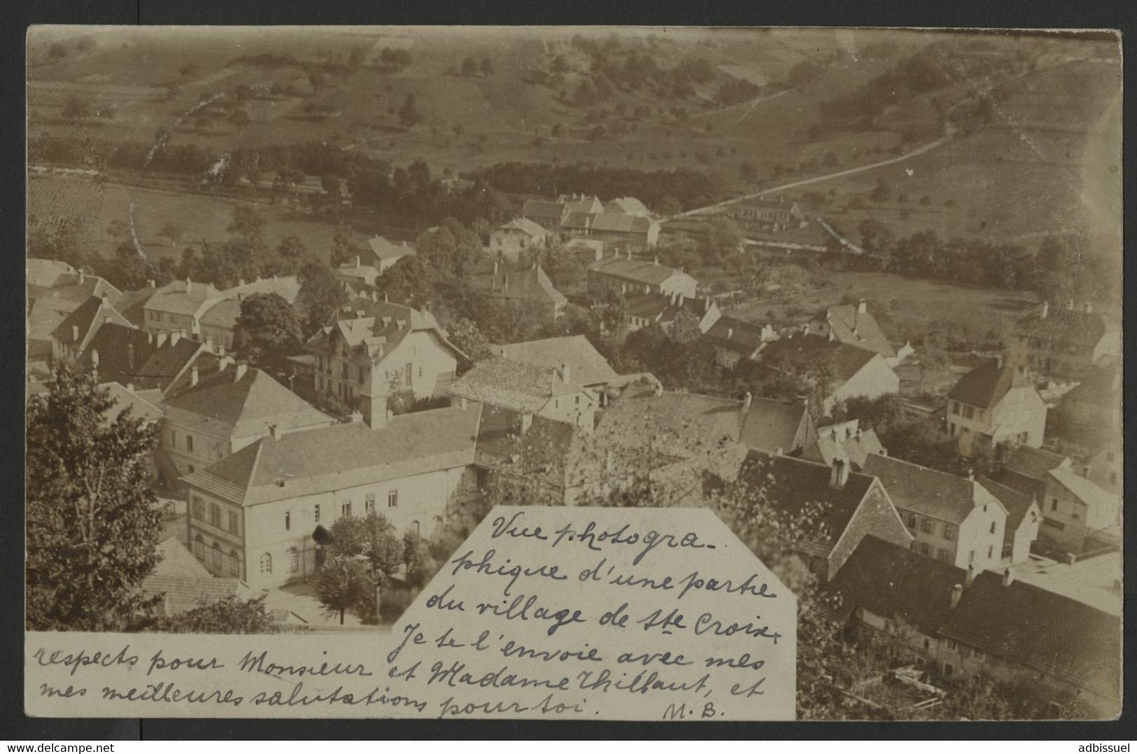 CARTE PHOTO D'une Partie Du Village De Sainte Croix. Carte Ayant Voyagé En 1899. - Autres & Non Classés