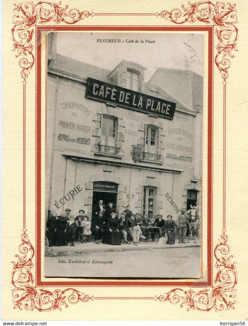 PLOEMEUR  ***  DEVANTURE  DU CAFE DE LA PLACE  *** AUTRE VUE   *** RARE *** - Plömeur