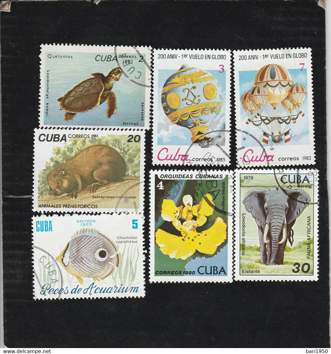 Lotto N° 47 - CUBA , 7 Francobolli Usati In Ottime Condizioni - Collections, Lots & Series