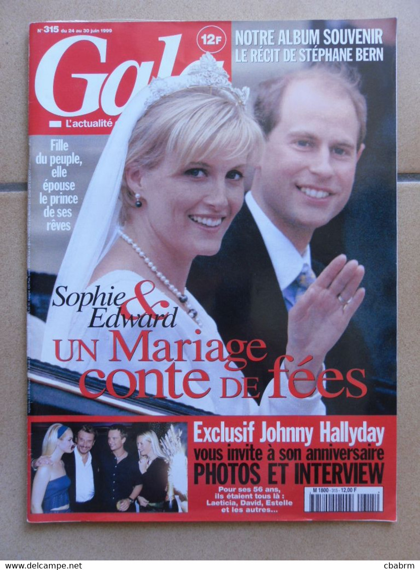 JOHNNY HALLYDAY MAGAZINE GALA N° 315 Marie-France PISIER Kyle EASTWOOD MOREL - Muziek