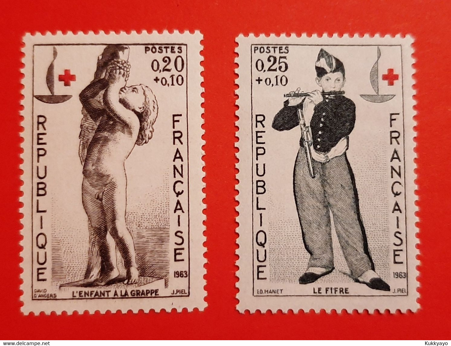 Francobolli Francia Croce Rossa Red Cross Centenario Francia 1963 - Ongebruikt