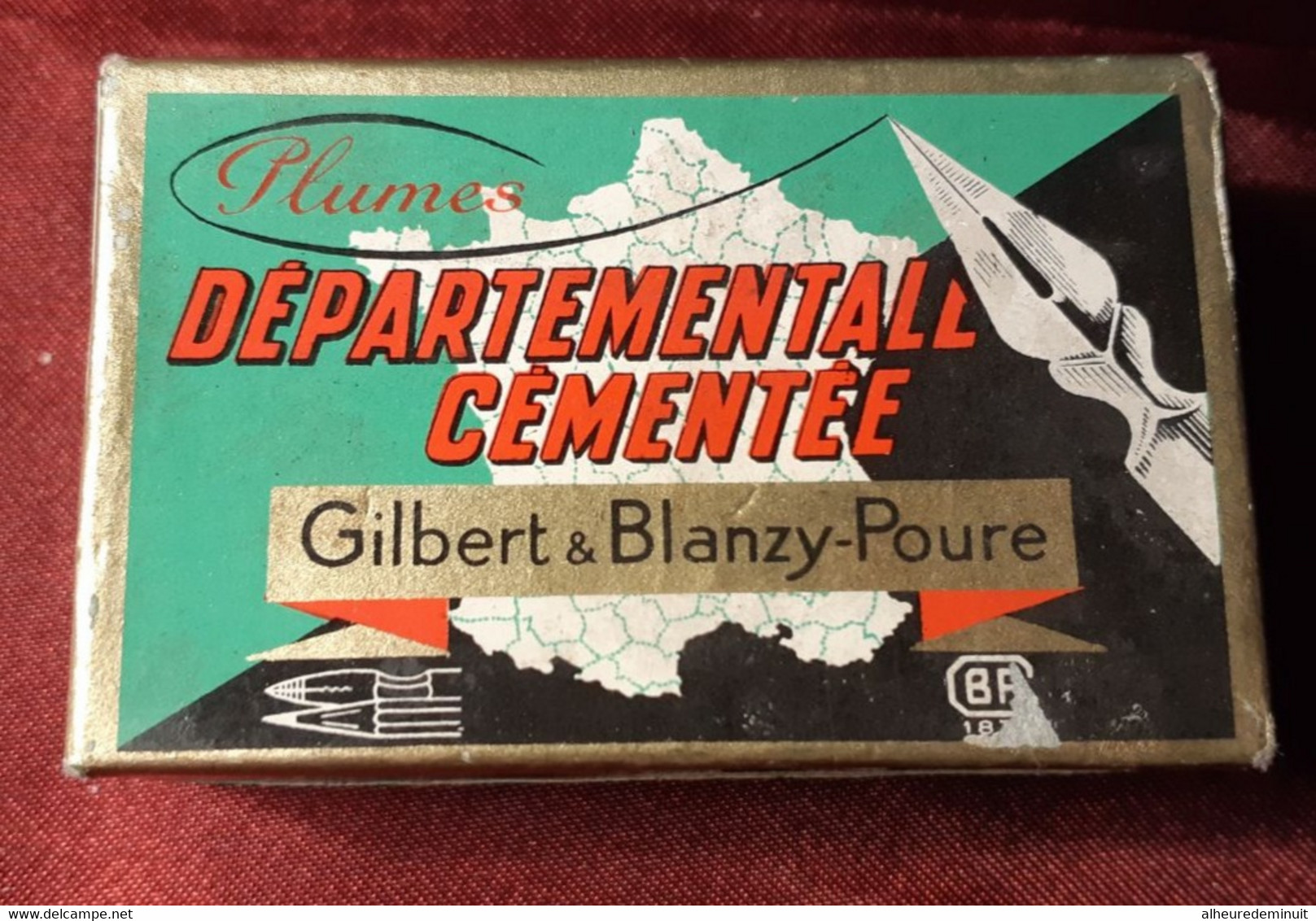 BOITE 144 Plumes SERGENT MAJOR"Gilbert Blanzy Poure"Comté Gilbert"Départementale Cémentée N° 2552"crayons"stylos"école.. - Plumes