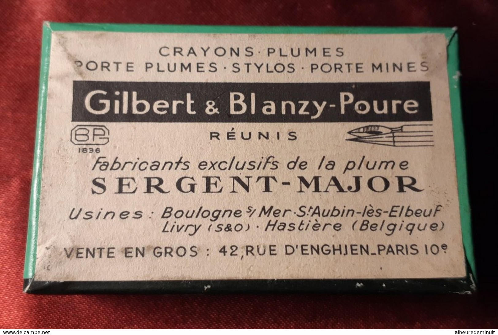 BOITE 144 Plumes SERGENT MAJOR"Gilbert Blanzy Poure"Comté Gilbert"Départementale Cémentée N° 2552"crayons"stylos"école.. - Plumes