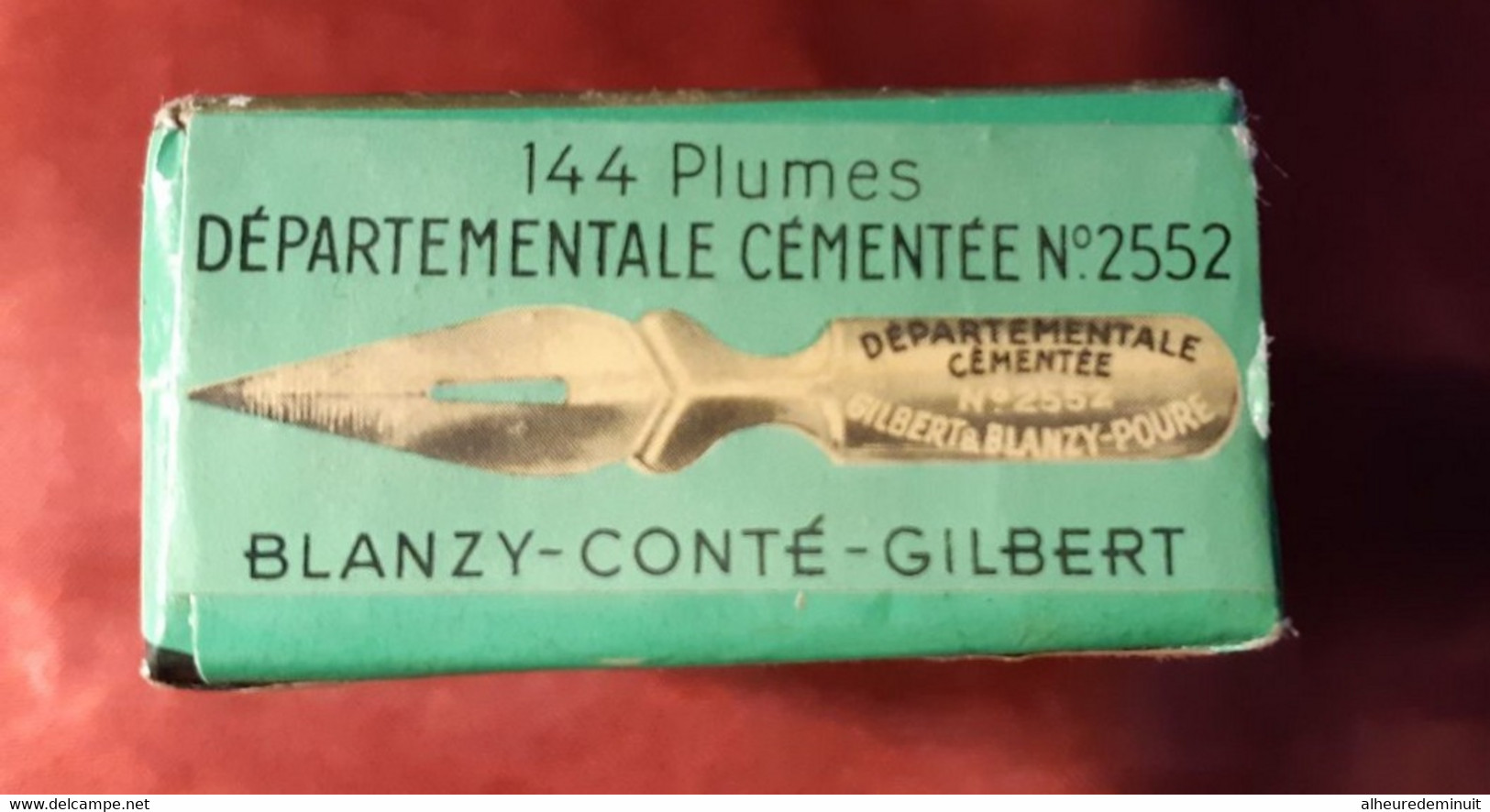 BOITE 144 Plumes SERGENT MAJOR"Gilbert Blanzy Poure"Comté Gilbert"Départementale Cémentée N° 2552"crayons"stylos"école.. - Plumes