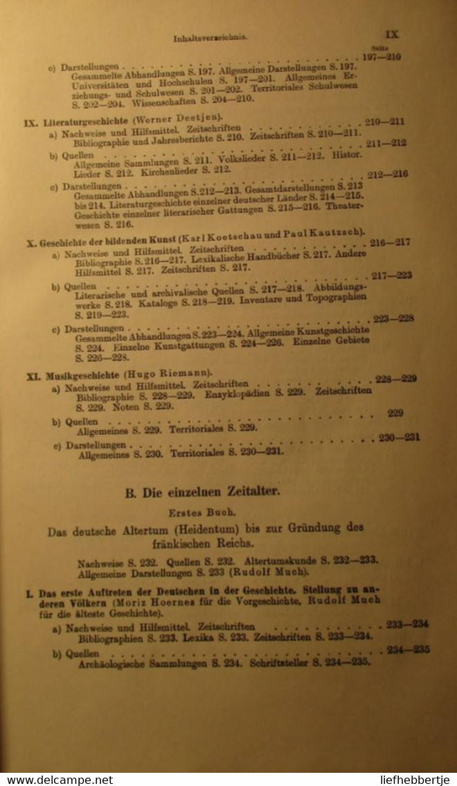 Quellenkunde Der Deutschen Geschichte - Von Dahlmann-Waitz - 1912  (bronnen Duitse Geschiedenis) - Enciclopedias