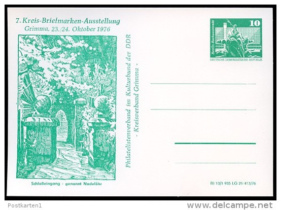 DDR PP16 D2/031 Privat-Postkarte SCHLOSS GRIMMA 1976  NGK 3,00 € - Privatpostkarten - Ungebraucht
