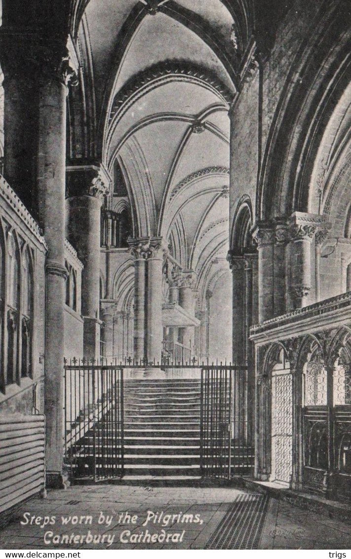 Canterbury (Cathedral) - Steps Worn By The Pilgrims - Canterbury